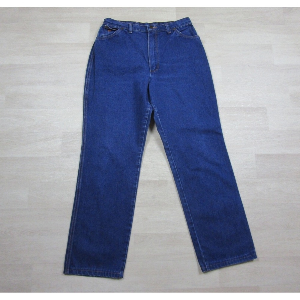 Vintage 1970s Wrangler No Fault Denim Womens Jeans (30" Waist) High Rise Bootcut